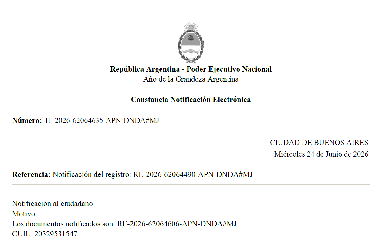 Constancia de Registro DNDA Obra Literaria